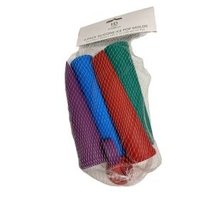 HD designs 4 pack silicone ice pop molds 4.05 oz each with lids